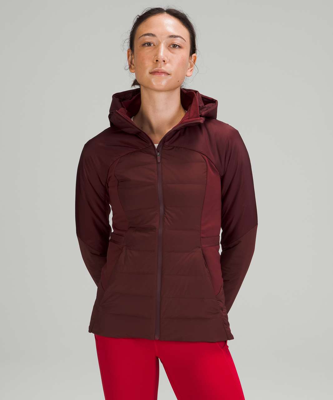 Lululemon Down for It All Jacket - Red Merlot - lulu fanatics