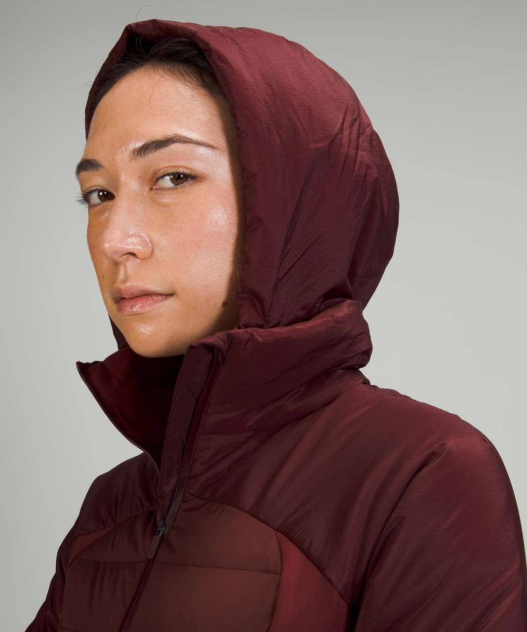 Lululemon Down for It All Jacket - Red Merlot - lulu fanatics