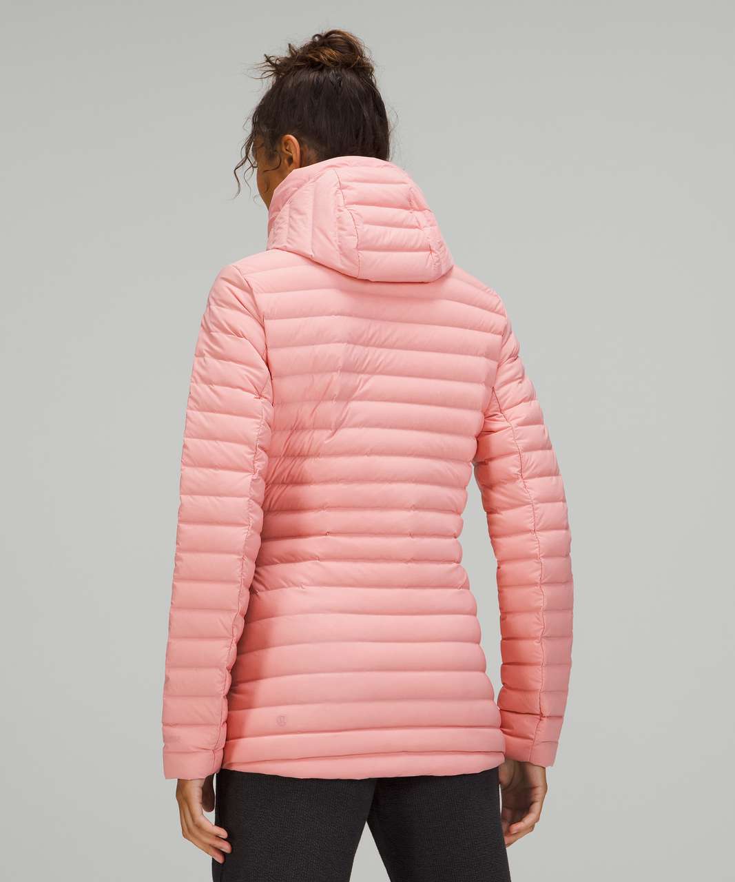 Lululemon Down For It All Jacket Full Zip Hood Size 10 Pink Mist PIMI  26618.