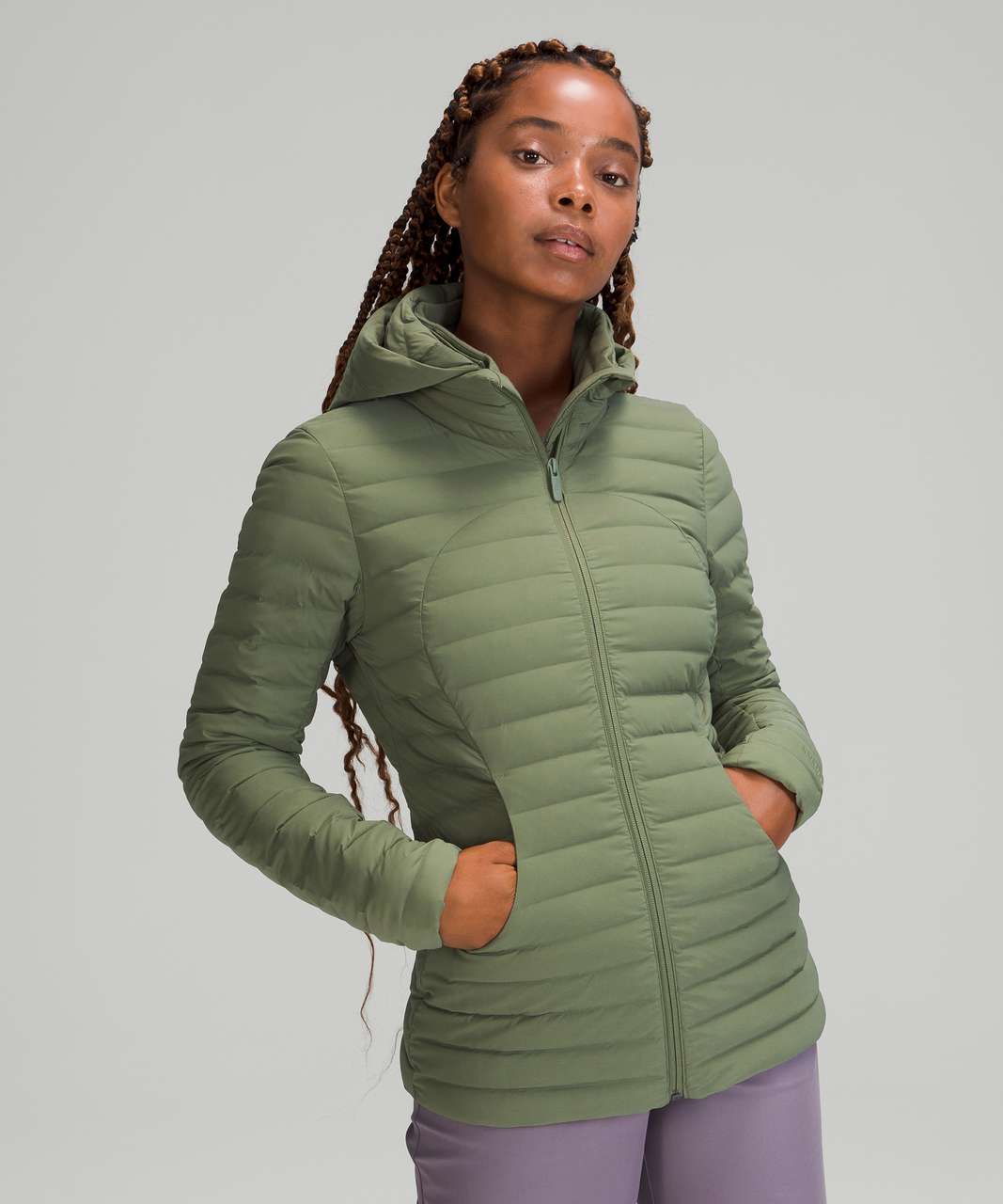 Lululemon Pack It Down Jacket - Green Twill - lulu fanatics