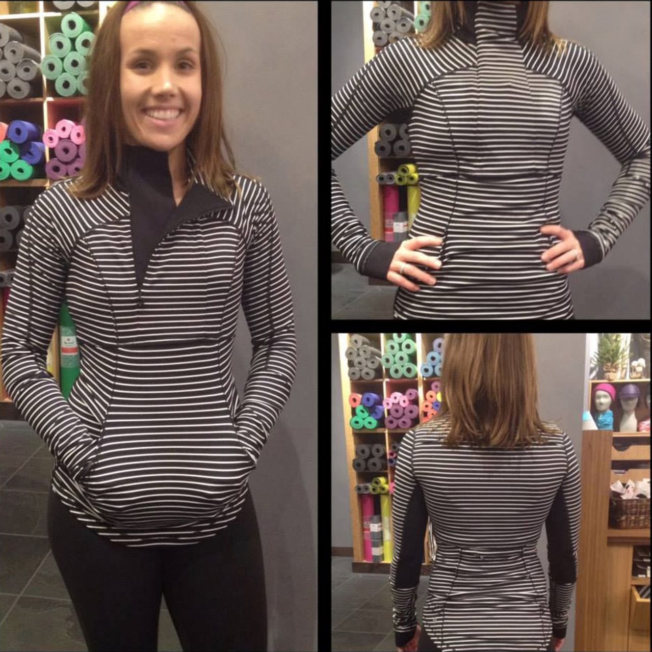 Lululemon Speed Tight II - Parallel Stripe Black White / Black