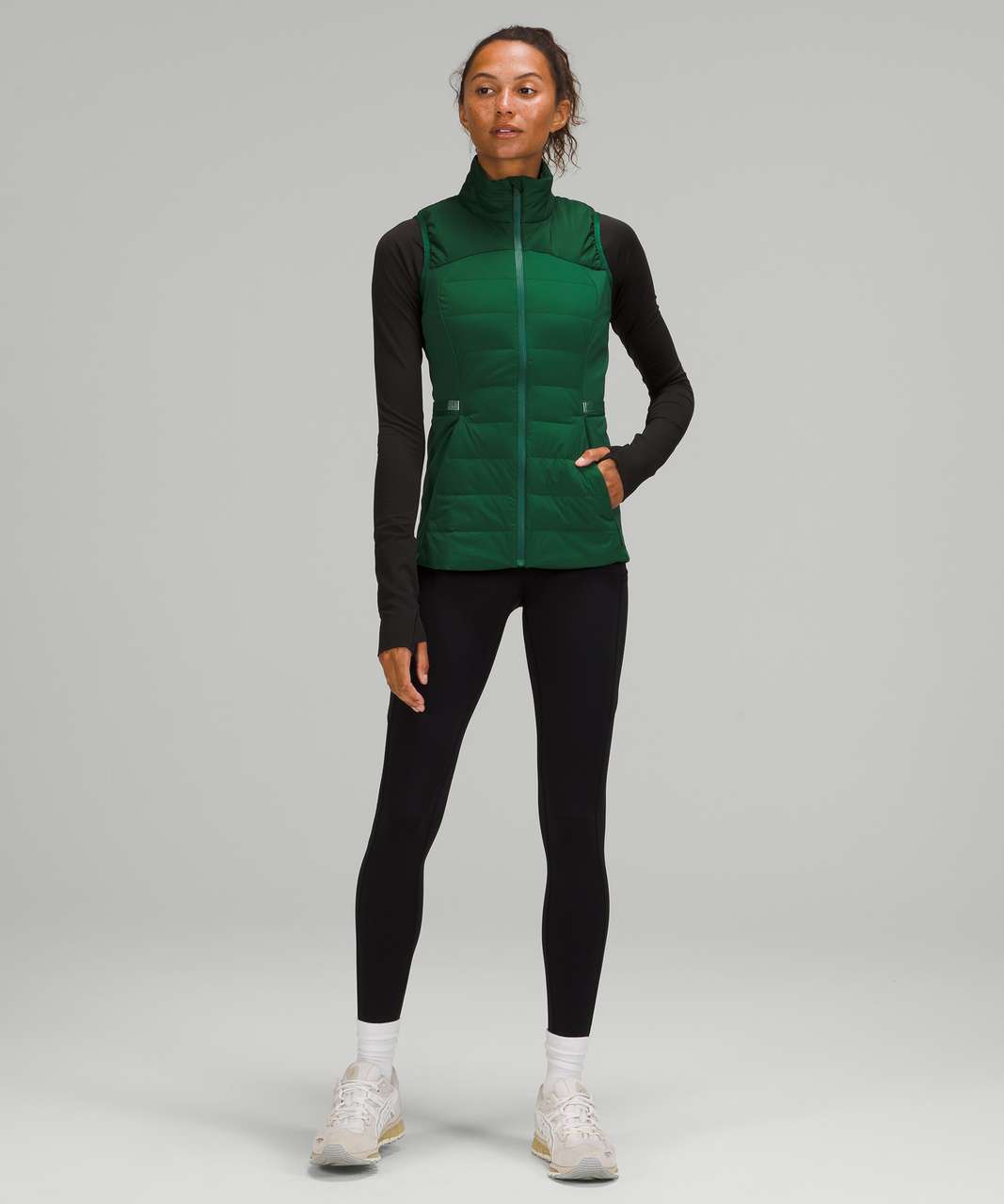 Lululemon Down For It Vest - Everglade Green - lulu fanatics