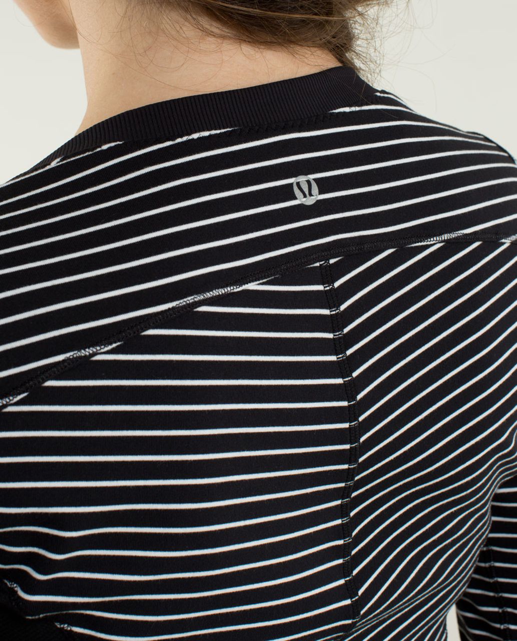 Lululemon Base Runner Long Sleeve - Parallel Stripe Black White / Black