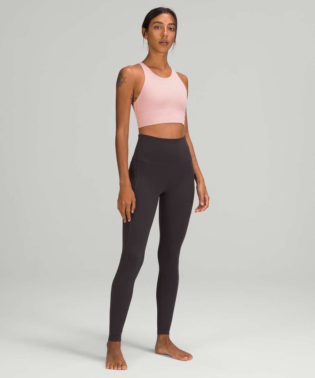 Lululemon Free to Be High-Neck Longline Bra - Wild *Light Support, A/B Cup  - Pink Puff - lulu fanatics