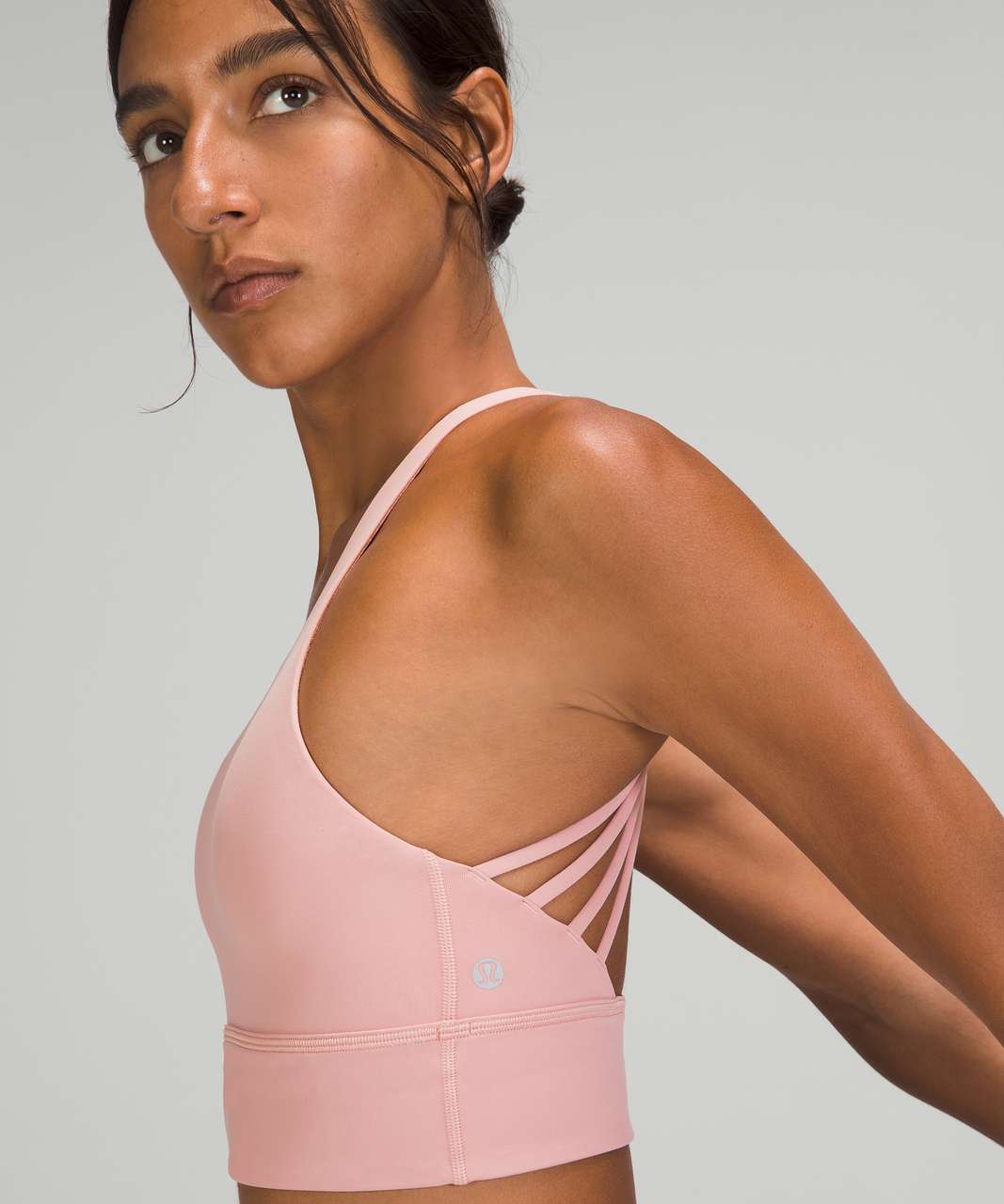 Lululemon Free to Be High-Neck Longline Bra - Wild *Light Support, A/B Cup - Pink Puff