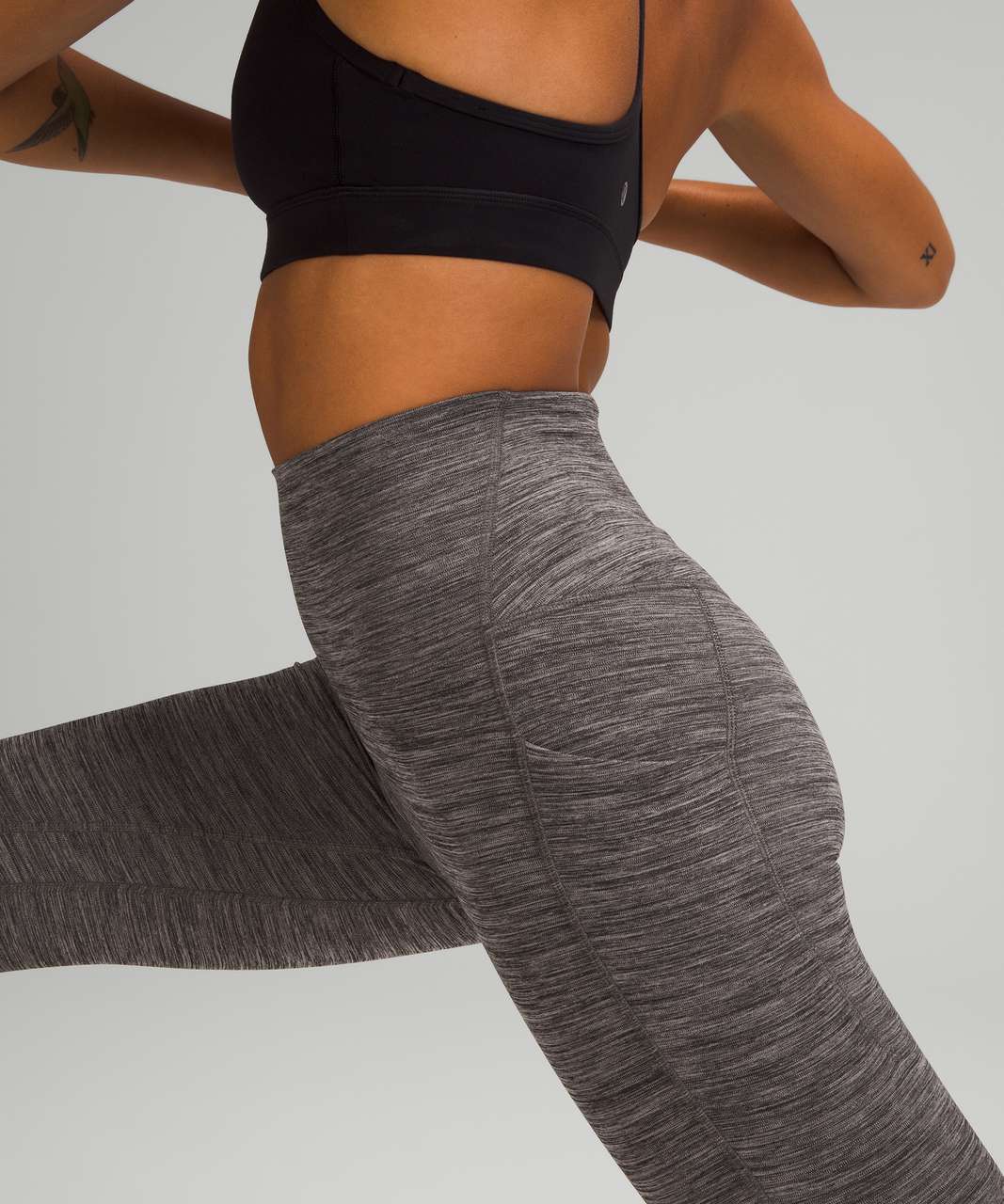 Lululemon Align High-Rise Pant with Pockets 25 - Heathered Black - lulu  fanatics