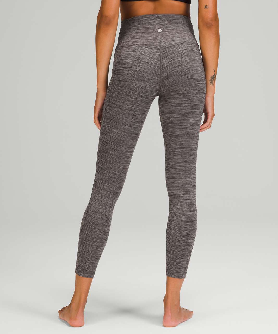 Lululemon Align High-Rise Pant II 25” Mini Herringbone Black White