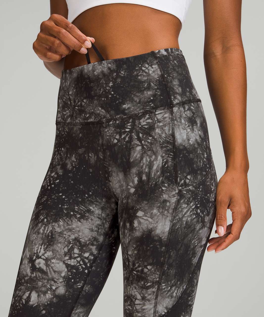 Lululemon Fast and Free High-Rise Crop 23 - Ink Vapor Ice Grey Multi -  lulu fanatics