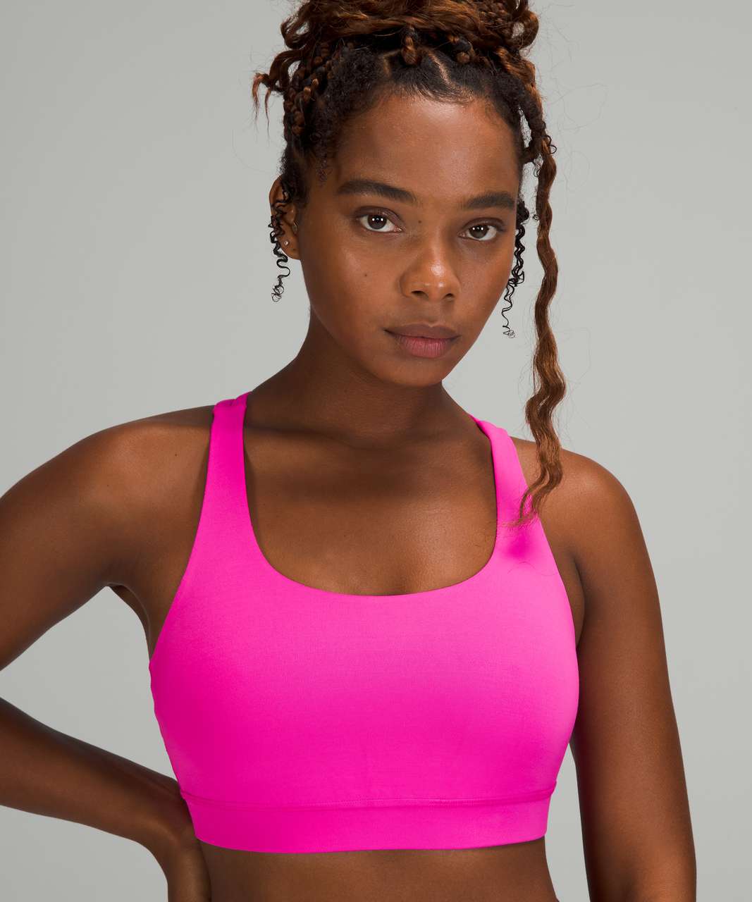 Lululemon Energy Bra *Medium Support, B–D Cups - Pow Pink - lulu fanatics