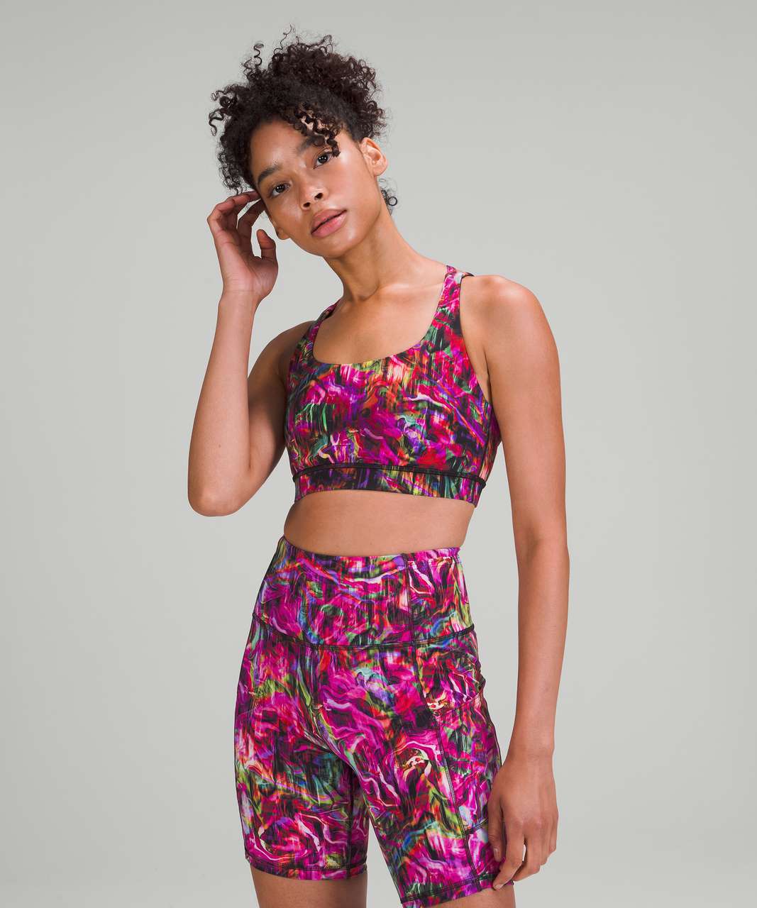 Lululemon Energy Bra Long Line New Pink Size 4 - $46 (32% Off