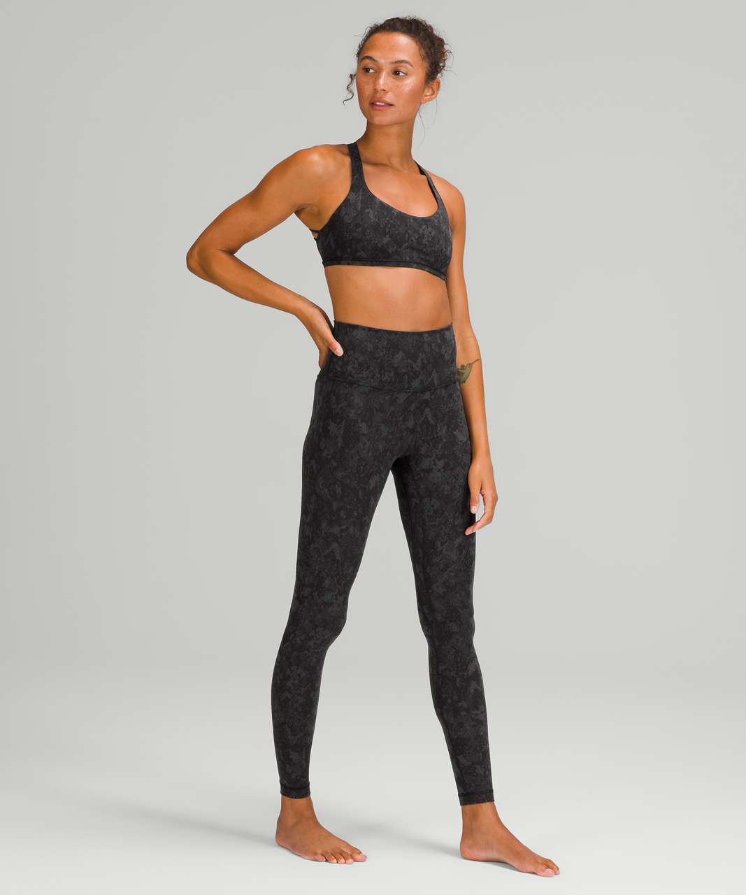 Lululemon Sports Bras Jordan Dior Price South Africa - Leopard Camo Deep  Coal Multi Womens Free to Be Bra Wild