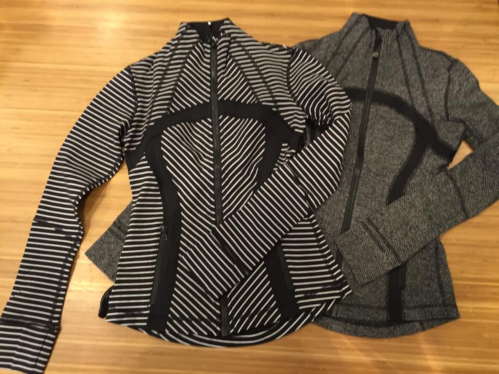 Lululemon Define Jacket - Parallel Stripe Black White / Black