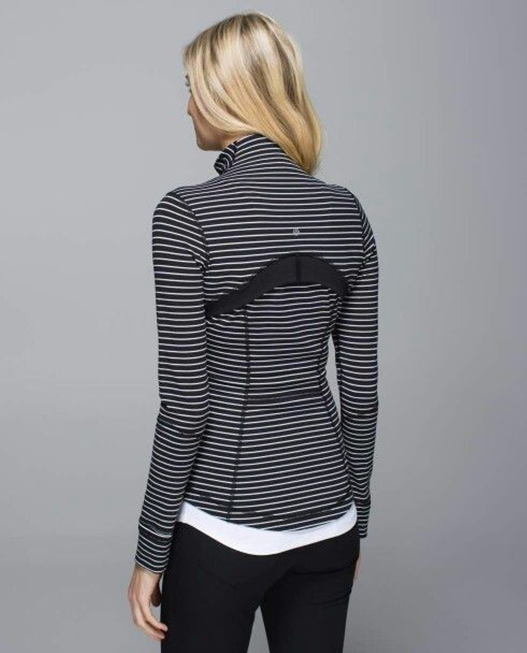 lululemon athletica, Jackets & Coats, Lululemon Hooded Define Zip Up  Jacket Nulu Striped Heather Black White Grey