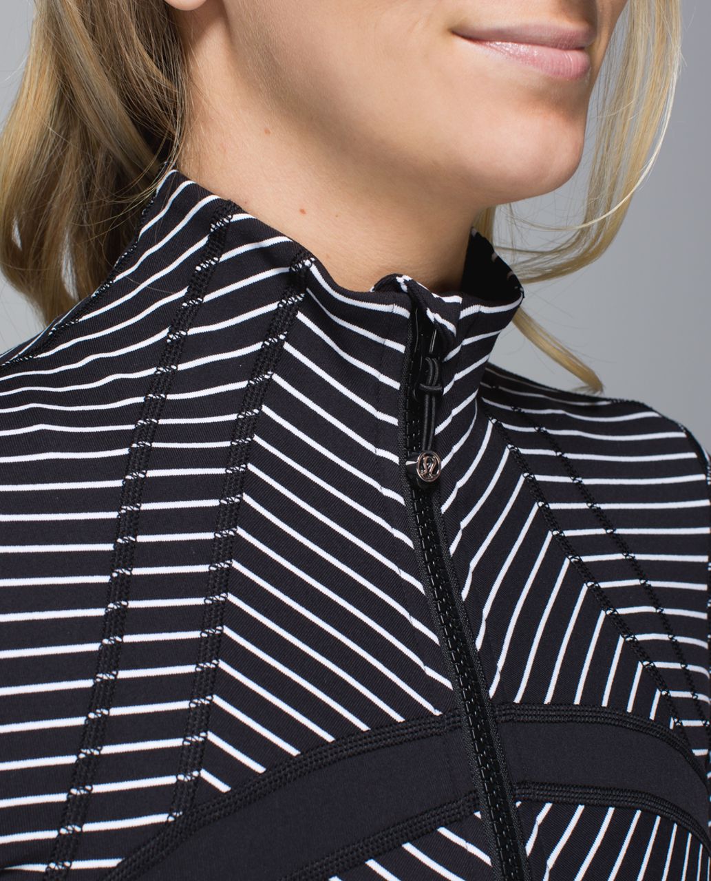 Lululemon Define Jacket - Parallel Stripe Black White / Black - lulu  fanatics