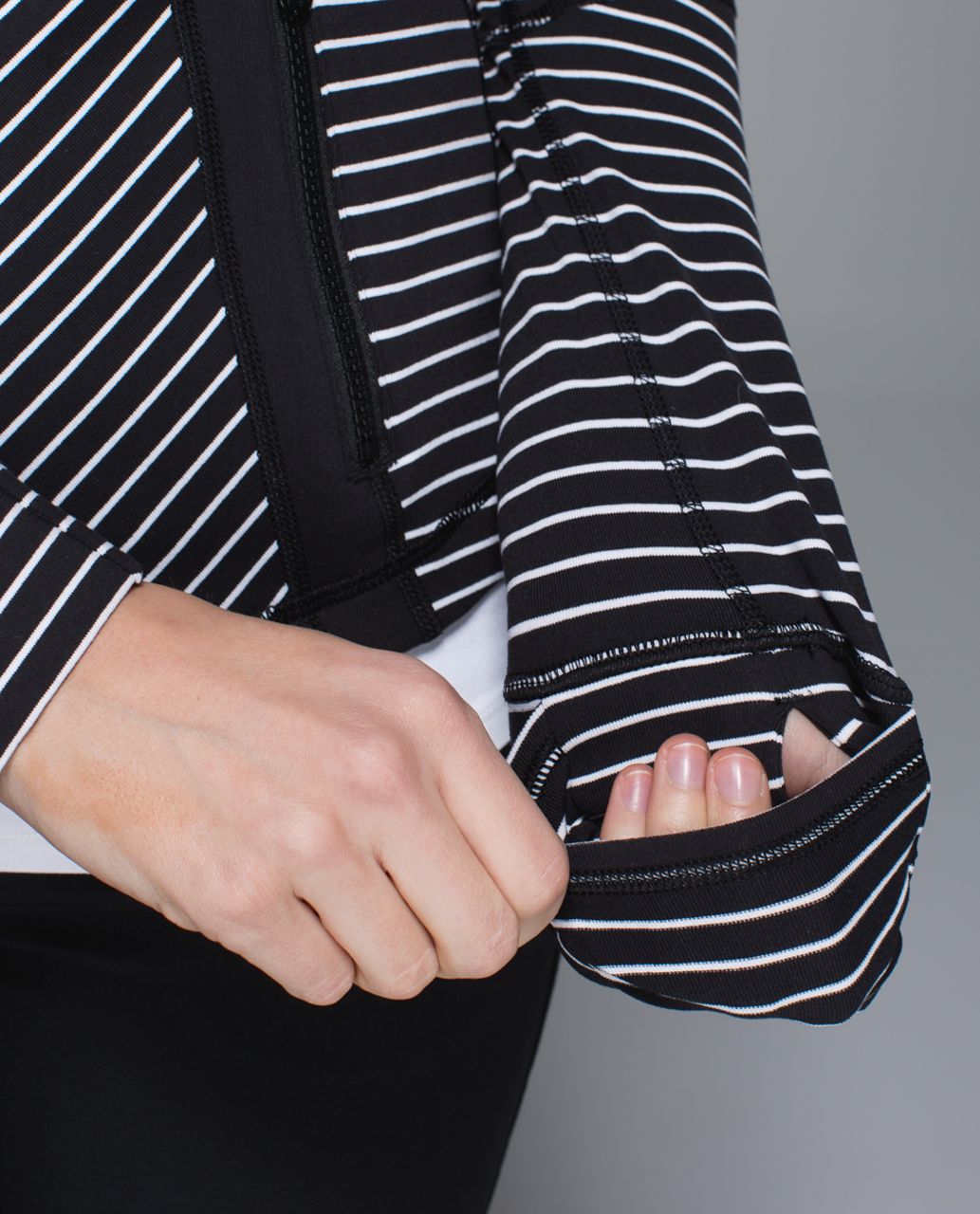 Lululemon Define Jacket - Parallel Stripe Black White / Black