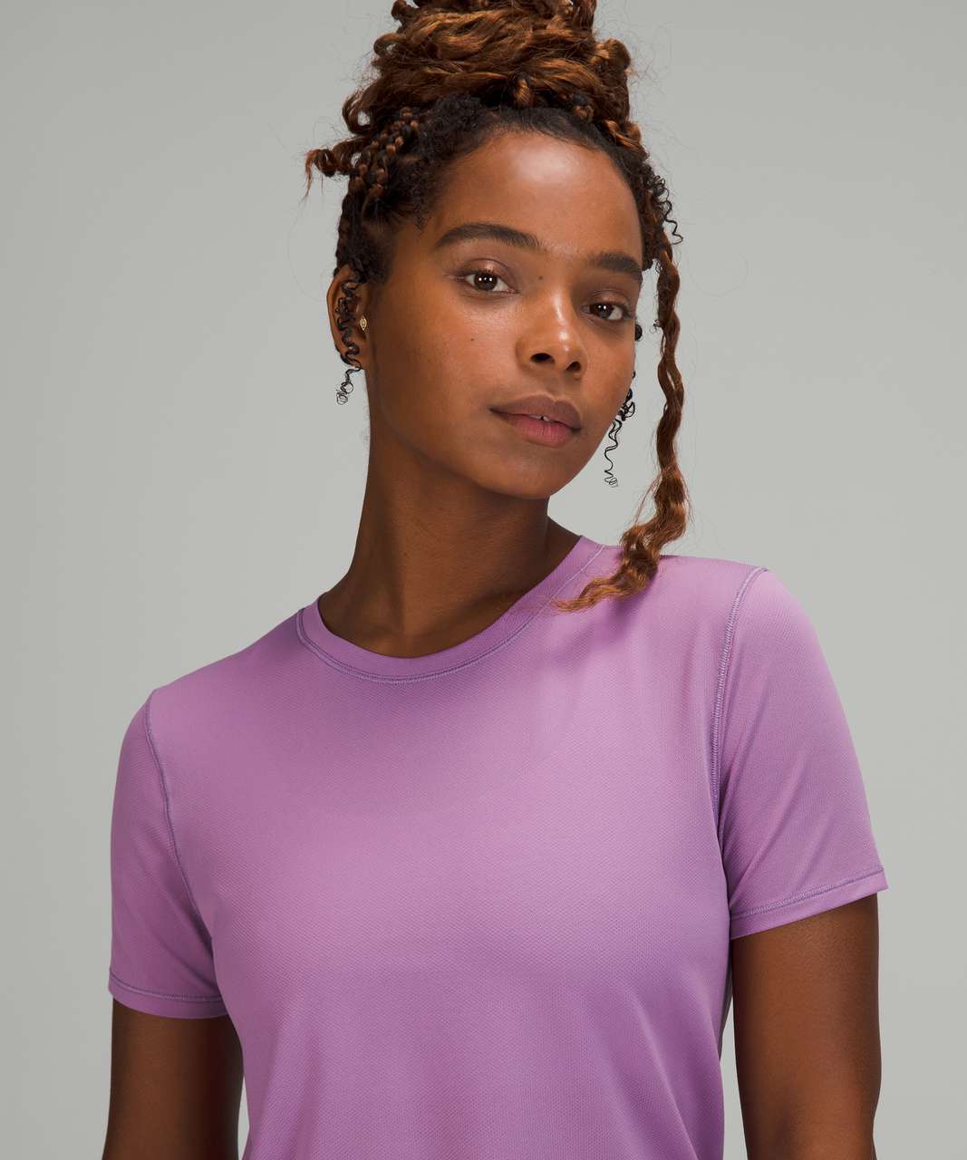 Lululemon High Neck Running and Training T-Shirt Pow Pink Light