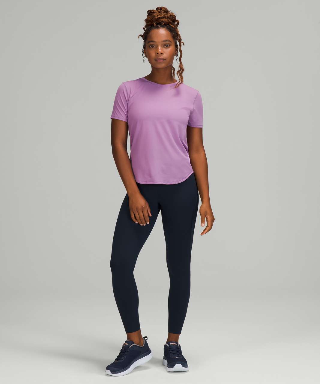 lululemon athletica Shoulder Cut-out Yoga T-shirt - Color Purple - Size 10  in Blue