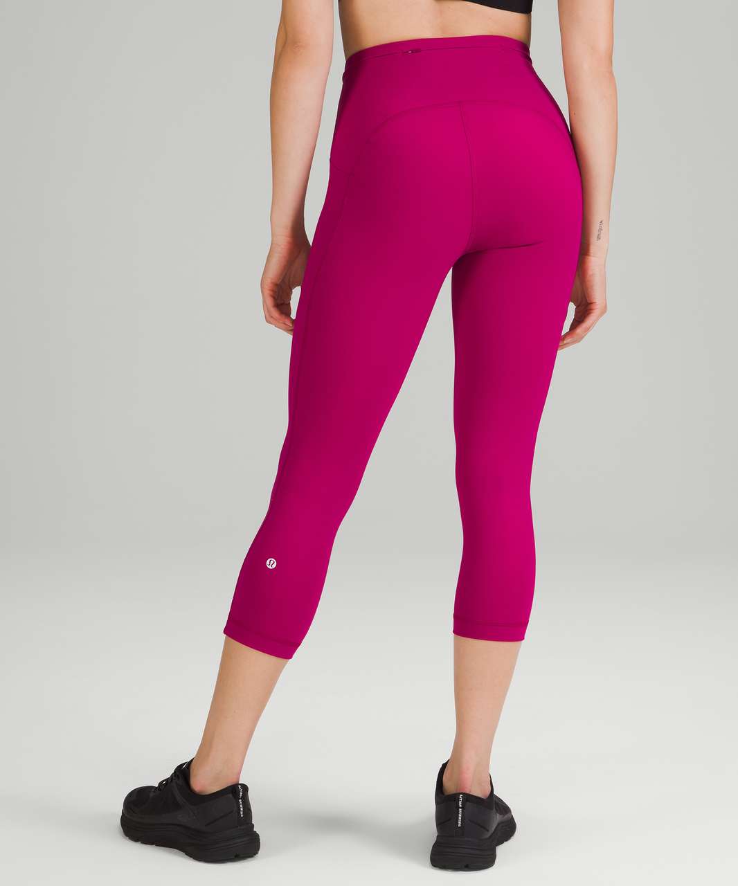 Lululemon Hit It 21' Crop - Heathered Black - lulu fanatics