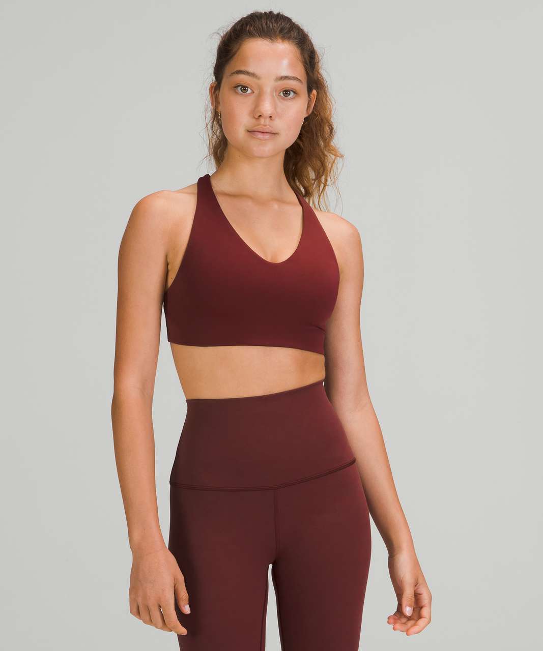 Lululemon In Alignment Racerback Bra *Light Support, B/C Cup - Red Merlot