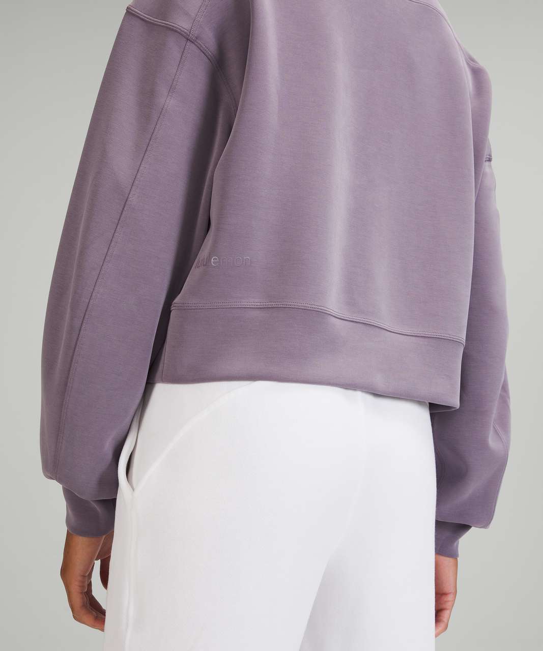 Lululemon Perfectly Oversized Cropped Crew *Softstreme™ - Dusky Lavender -  lulu fanatics