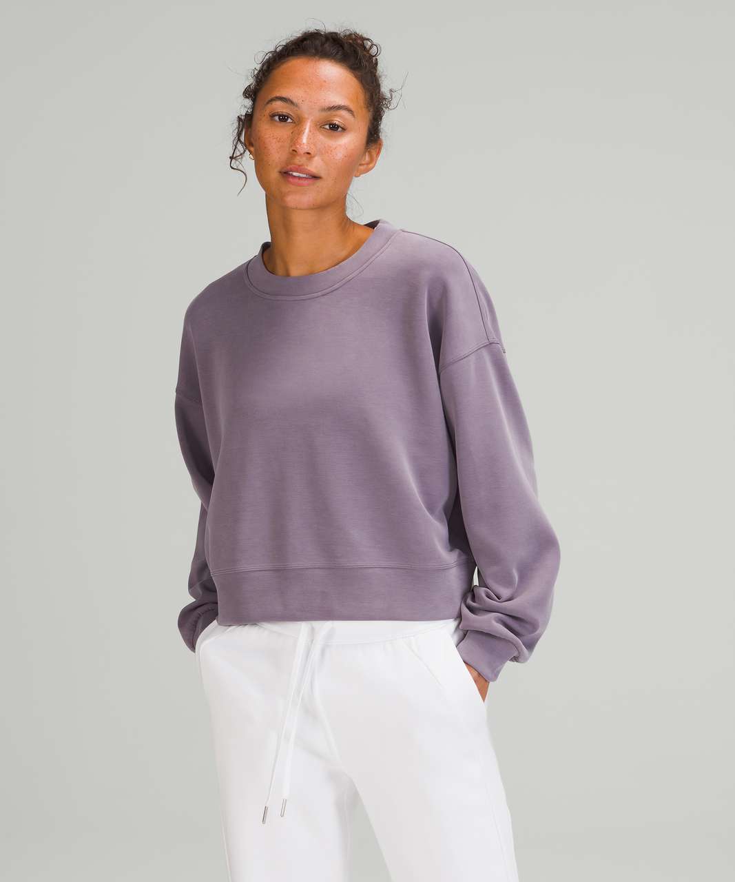 lululemon lululemon Ribbed Softstreme Perfectly Oversized Cropped Crew, Women's  Hoodies & Sweatshirts