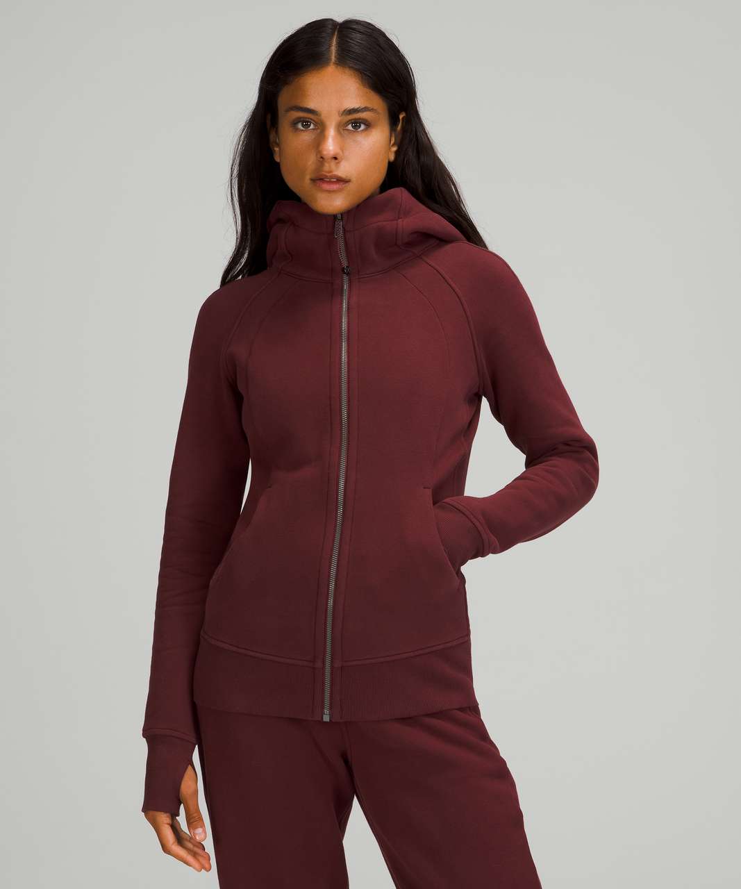 Lululemon Scuba Hoodie *Light Cotton Fleece - Red Merlot