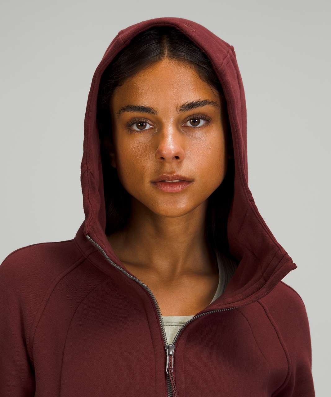 lululemon athletica, Tops, Lululemon Scuba Hoodie Light Cotton Fleece  Dark Adobe Burgundy Activewear Gym