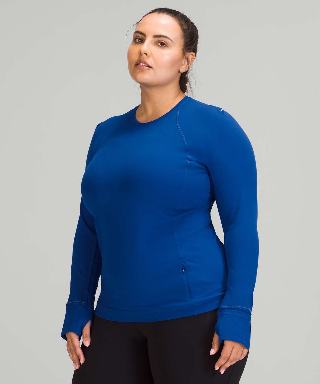 Lululemon Womens Size ~10 Blue Long Sleeve Performance Shirt