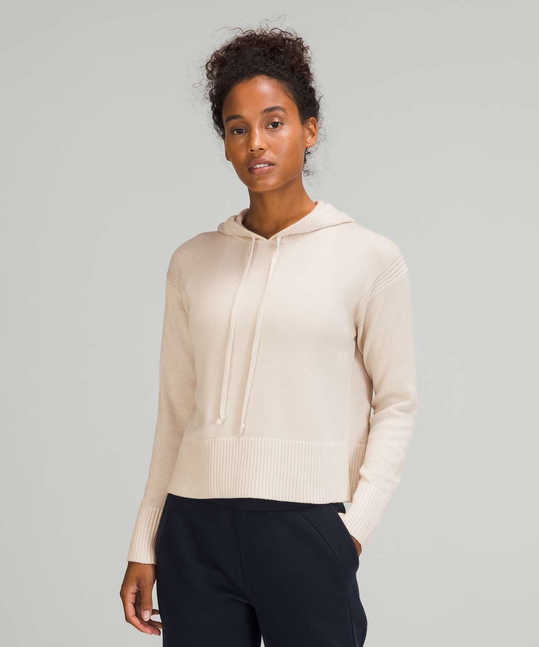 Lululemon Double Knit Sweater Hoodie - White Opal