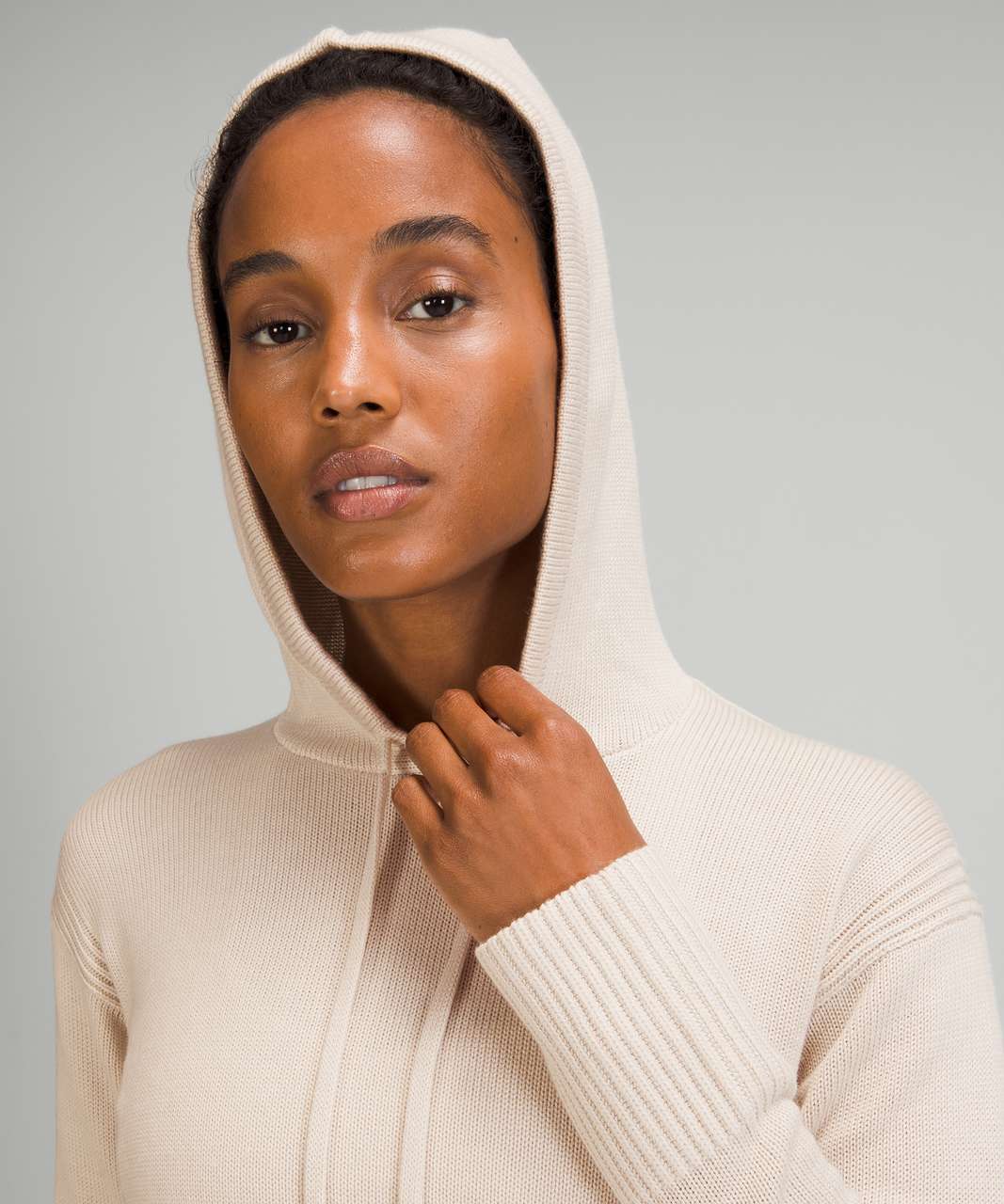 Lululemon Double Knit Sweater Hoodie - White Opal