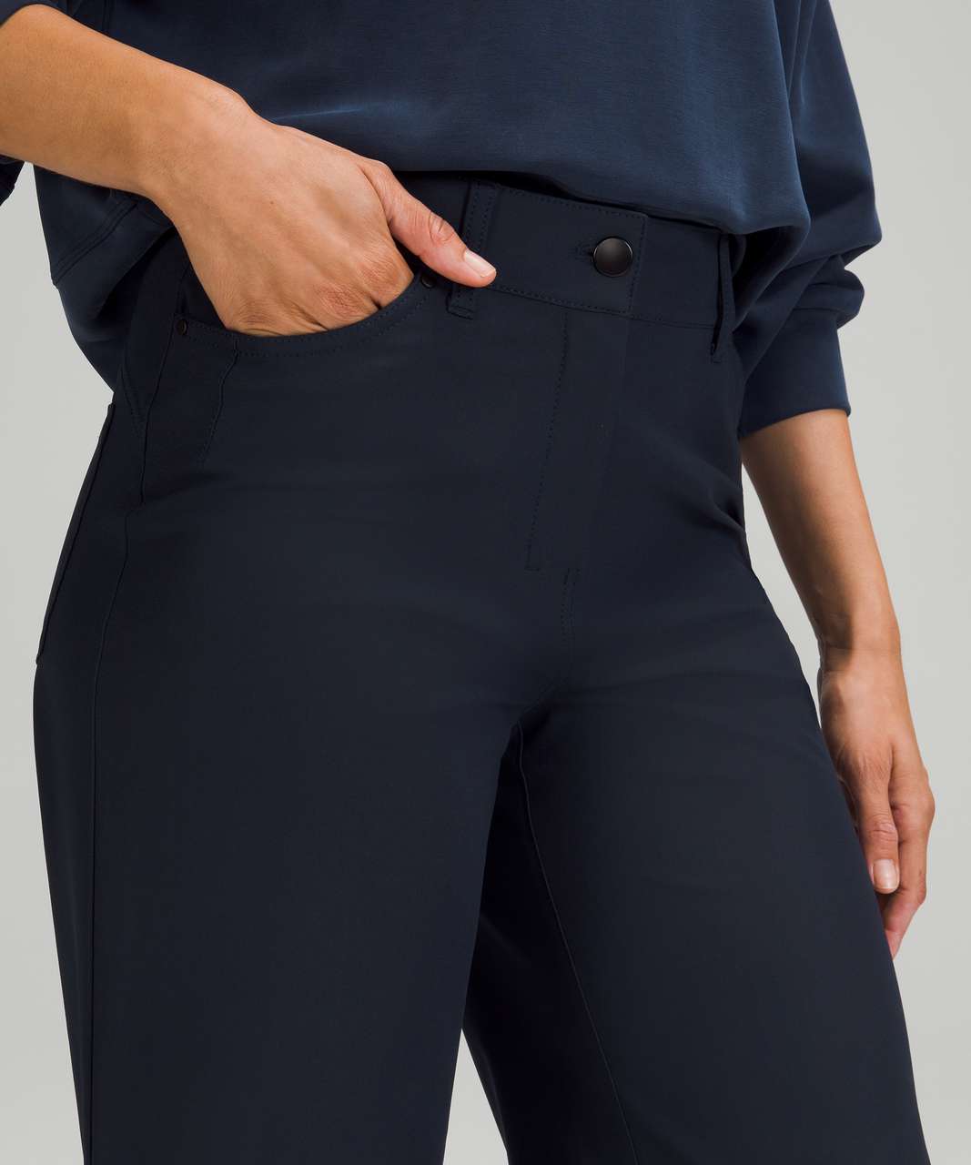 Lululemon City Sleek 5 Pocket High-Rise Wide-Leg Pant Full Length *Light  Utilitech - True Navy - lulu fanatics