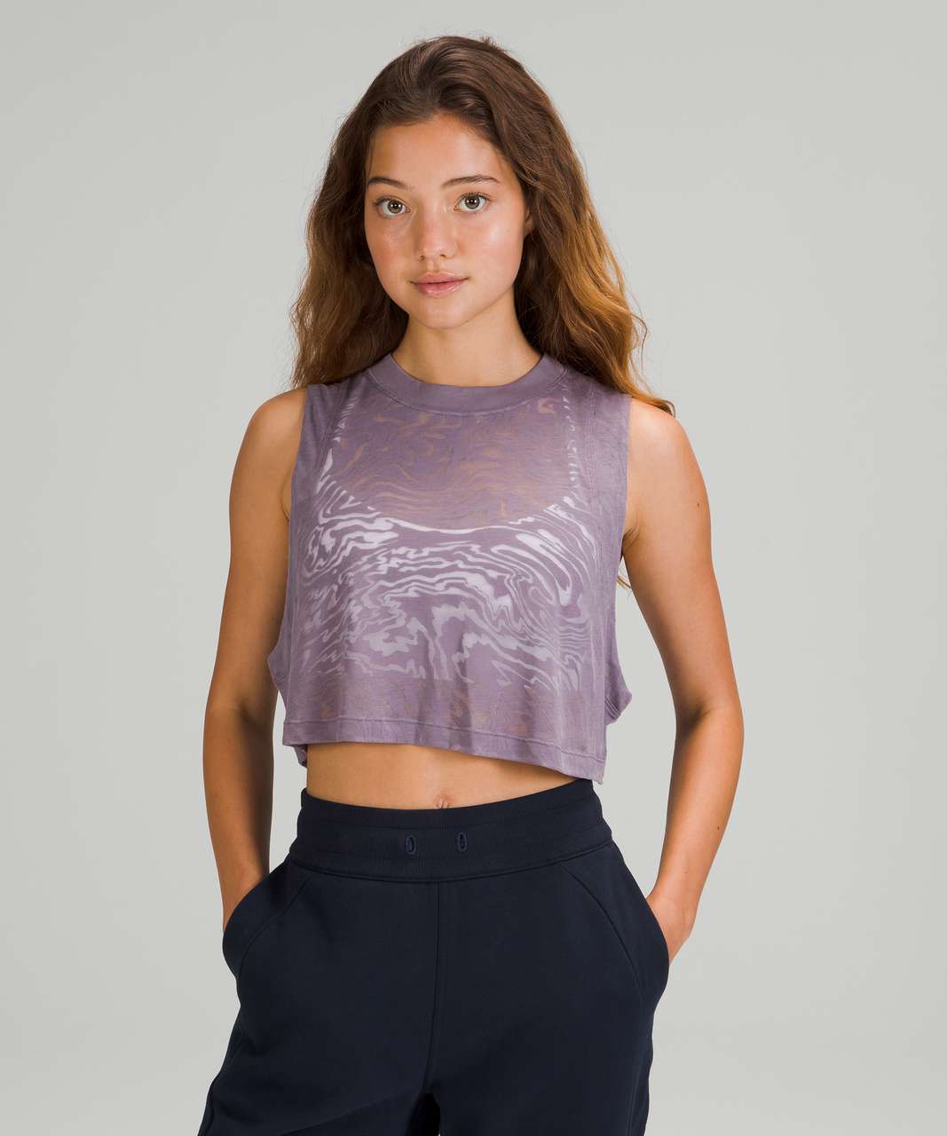 Seriously love this top! Hold Tight Tank in Dusky Lavender (8) and