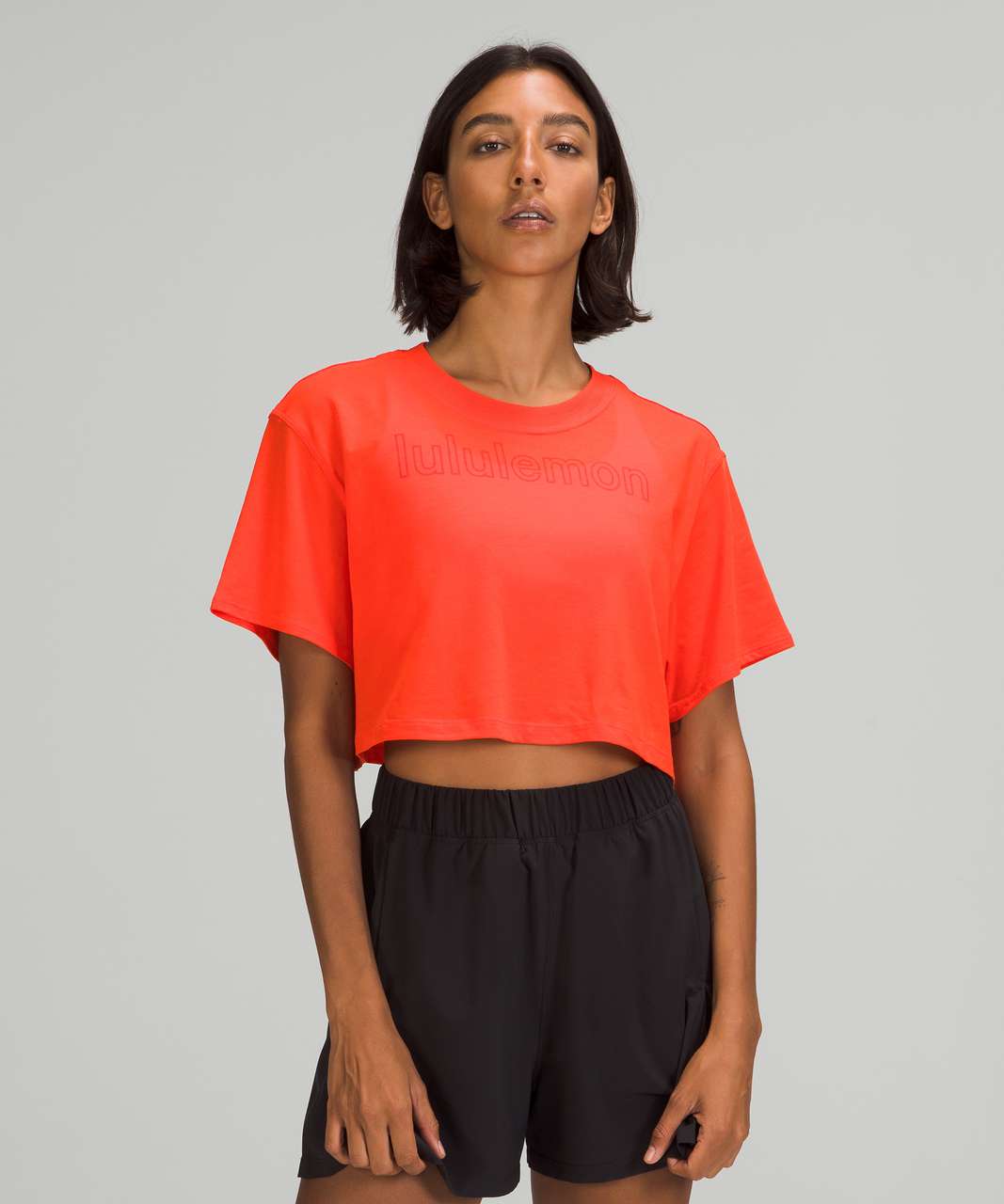 Lululemon All Yours Cropped T-Shirt *Graphic - Autumn Red