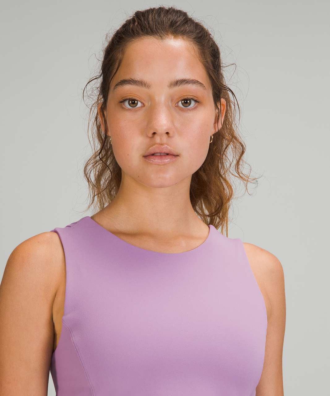 Lululemon purple cross back nulu yoga tank, size 8 – Belle Boutique  Consignment