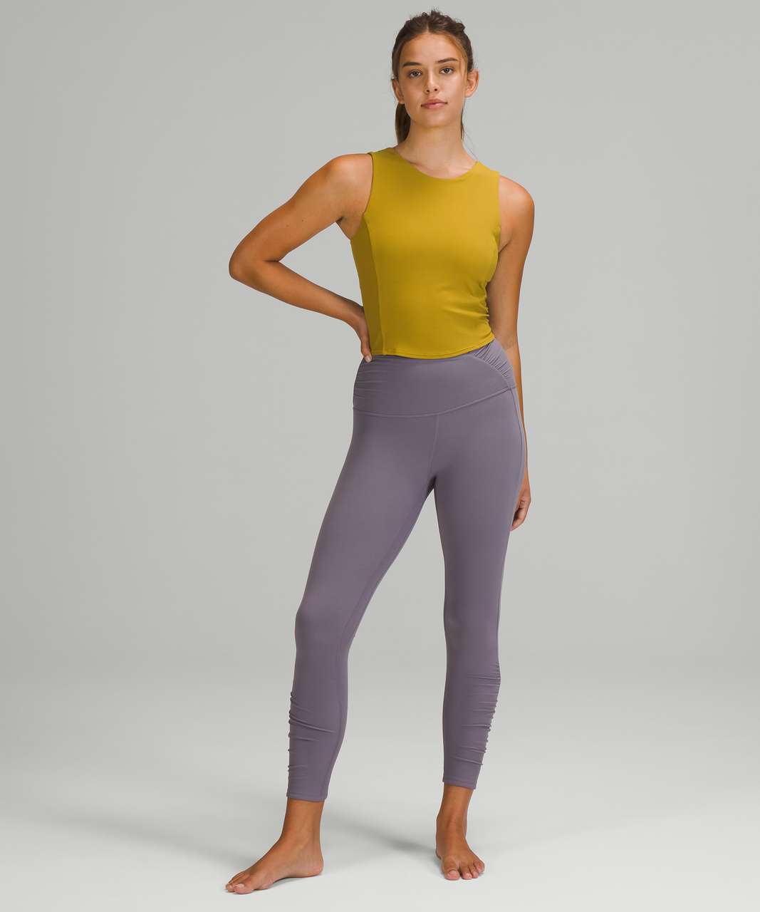 Lululemon Nulu Twist-Back Yoga Tank Top *Light Support, C/D Cups - Auric  Gold - lulu fanatics