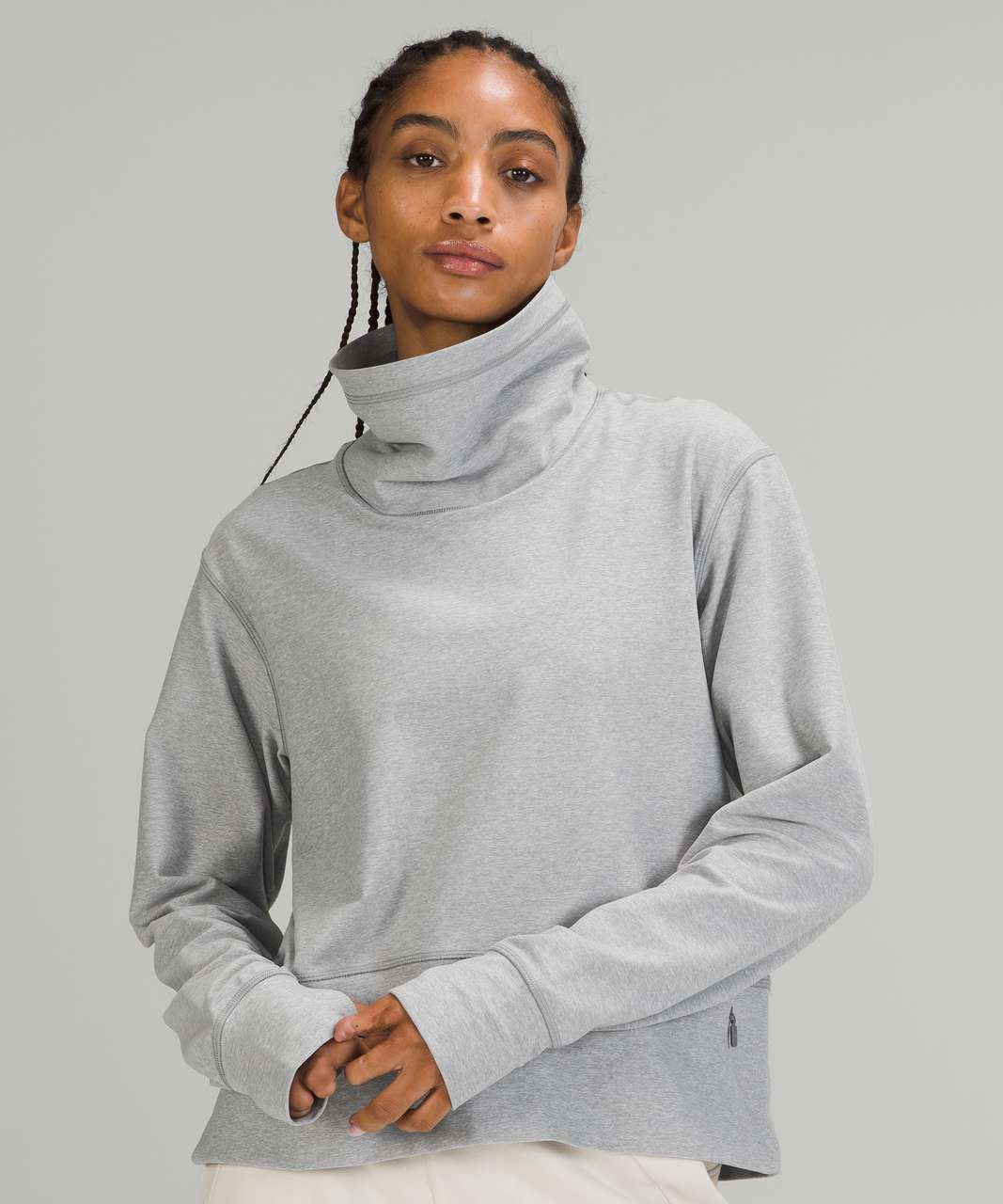 Grey Night Out Over Shoulder Pullover – Frillu