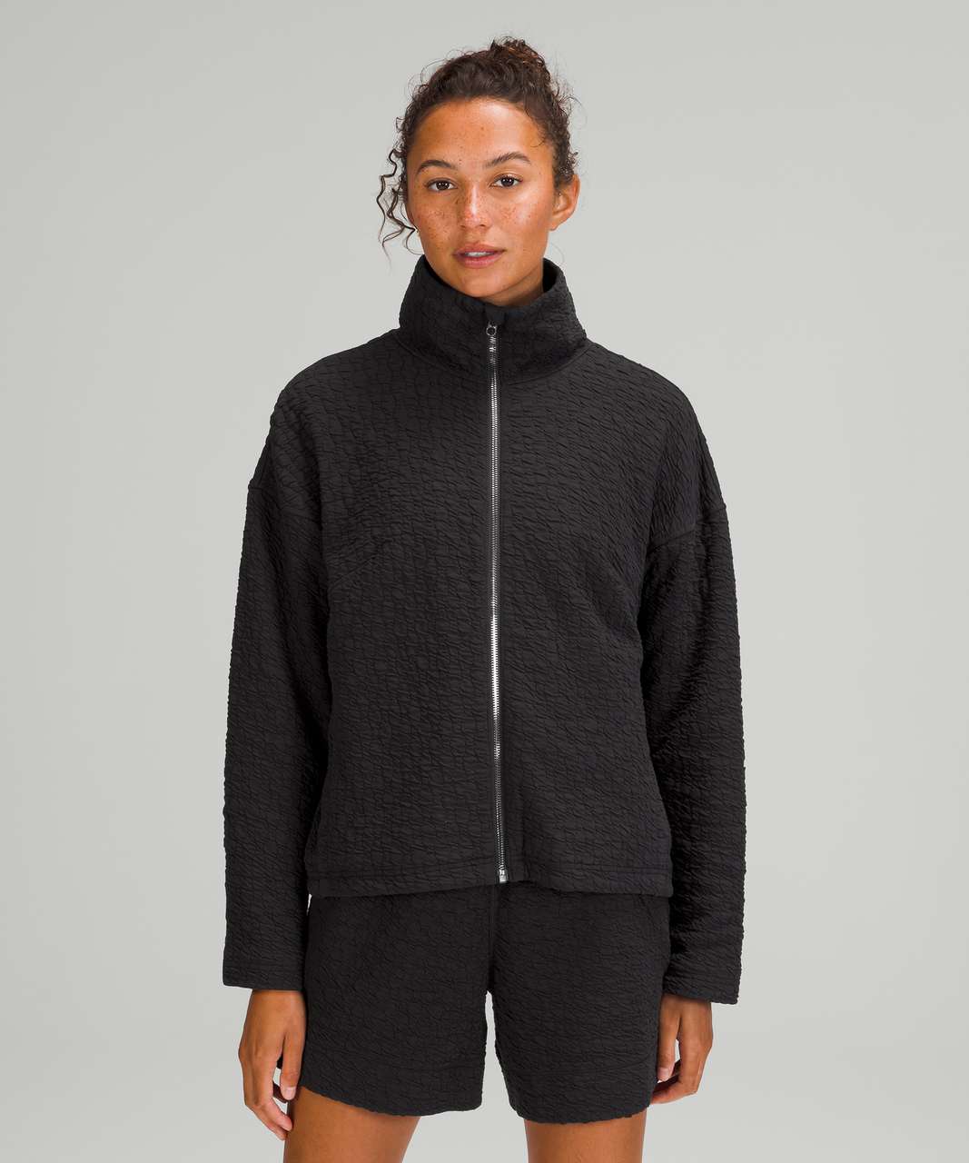 Lululemon Rippled Full Zip Jacket - Black - lulu fanatics