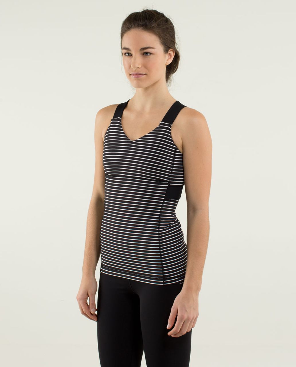 Lululemon Push Ur Limits Tank - Parallel Stripe Black White / Black ...