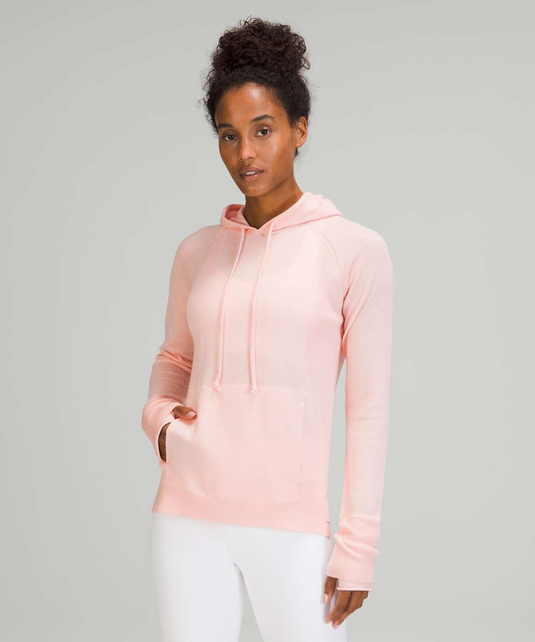 Lululemon Light Merino Wool Hoodie Pink Mist lulu fanatics