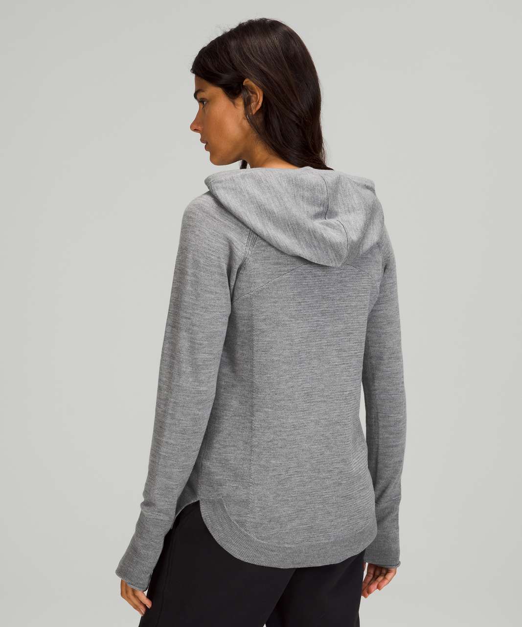 Lululemon Light Merino Wool Hoodie - Heathered Core Medium Grey - lulu  fanatics