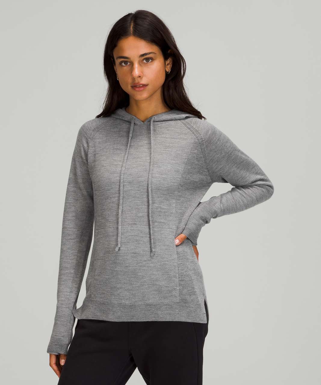LULULEMON ~ Women's Grey Hoodie Pullover Hooded Sweatshirt ~ Size 8?
