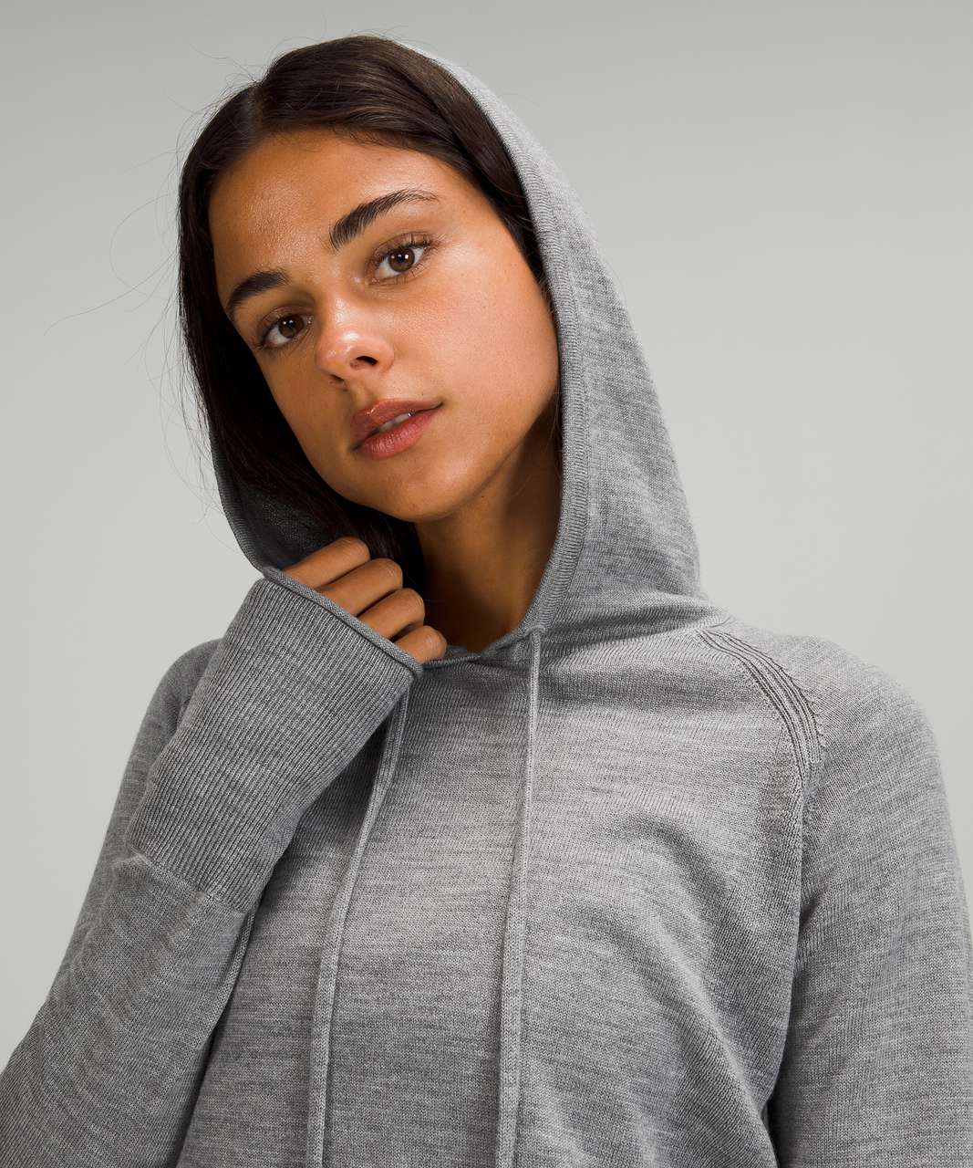 Lululemon Light Merino Wool Hoodie - Heathered Core Medium Grey - lulu  fanatics