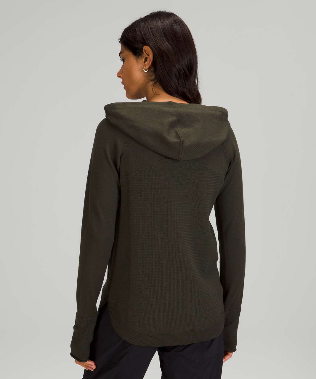 Lululemon Light Merino Wool Hoodie - Dark Olive