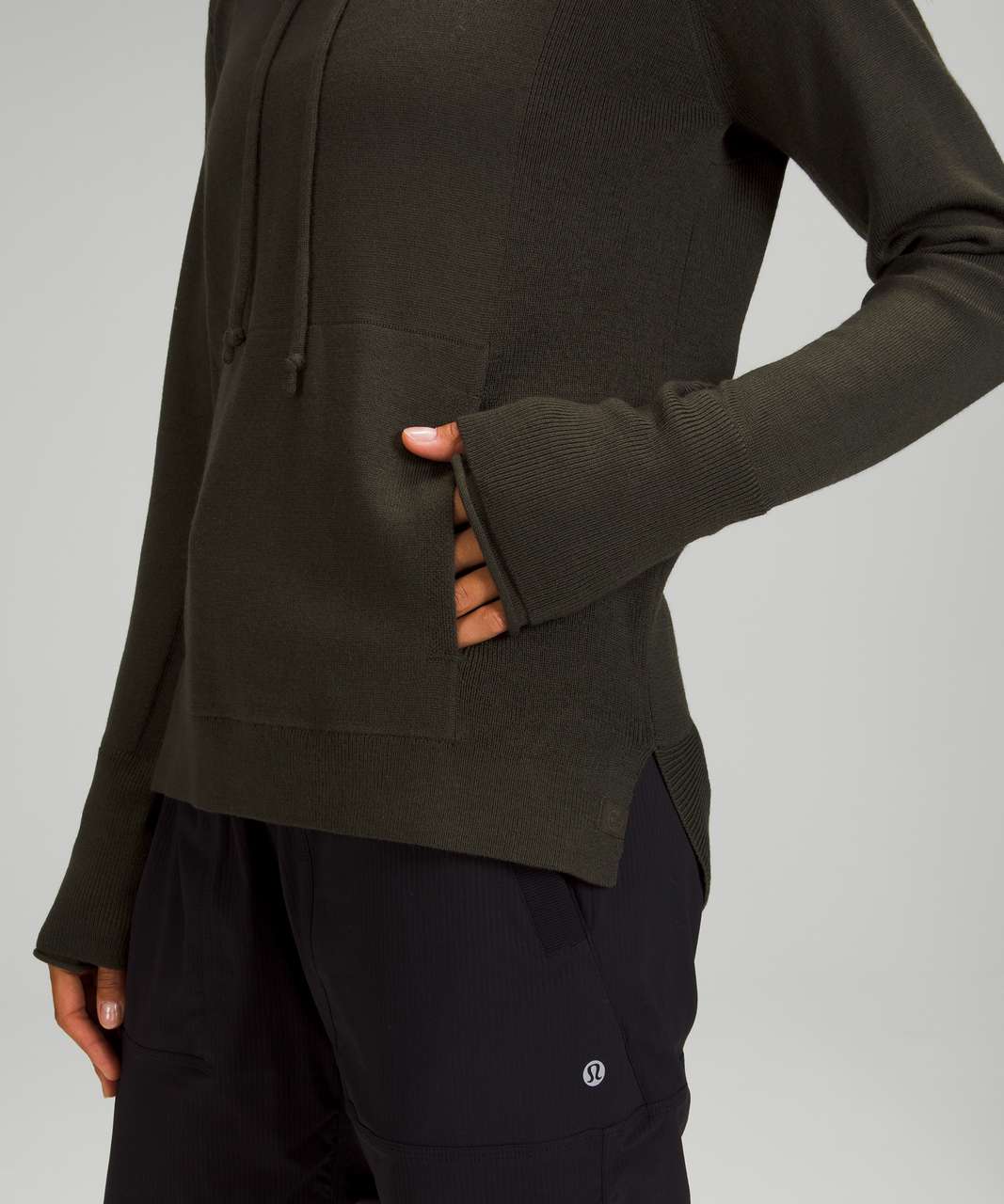 Lululemon Light Merino Wool Hoodie - Dark Olive