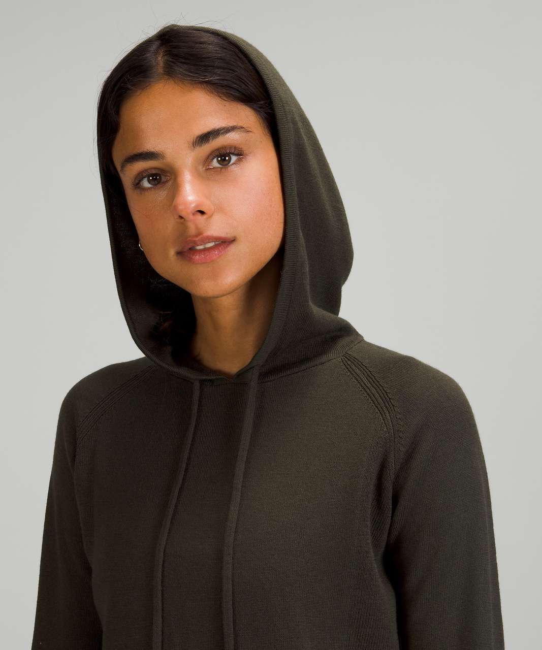 Lululemon Light Merino Wool Hoodie - Dark Olive