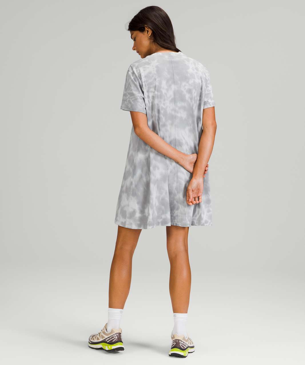 Lululemon All Yours T-Shirt Dress - Marmoleado Tie Dye Vapor Rhino Grey