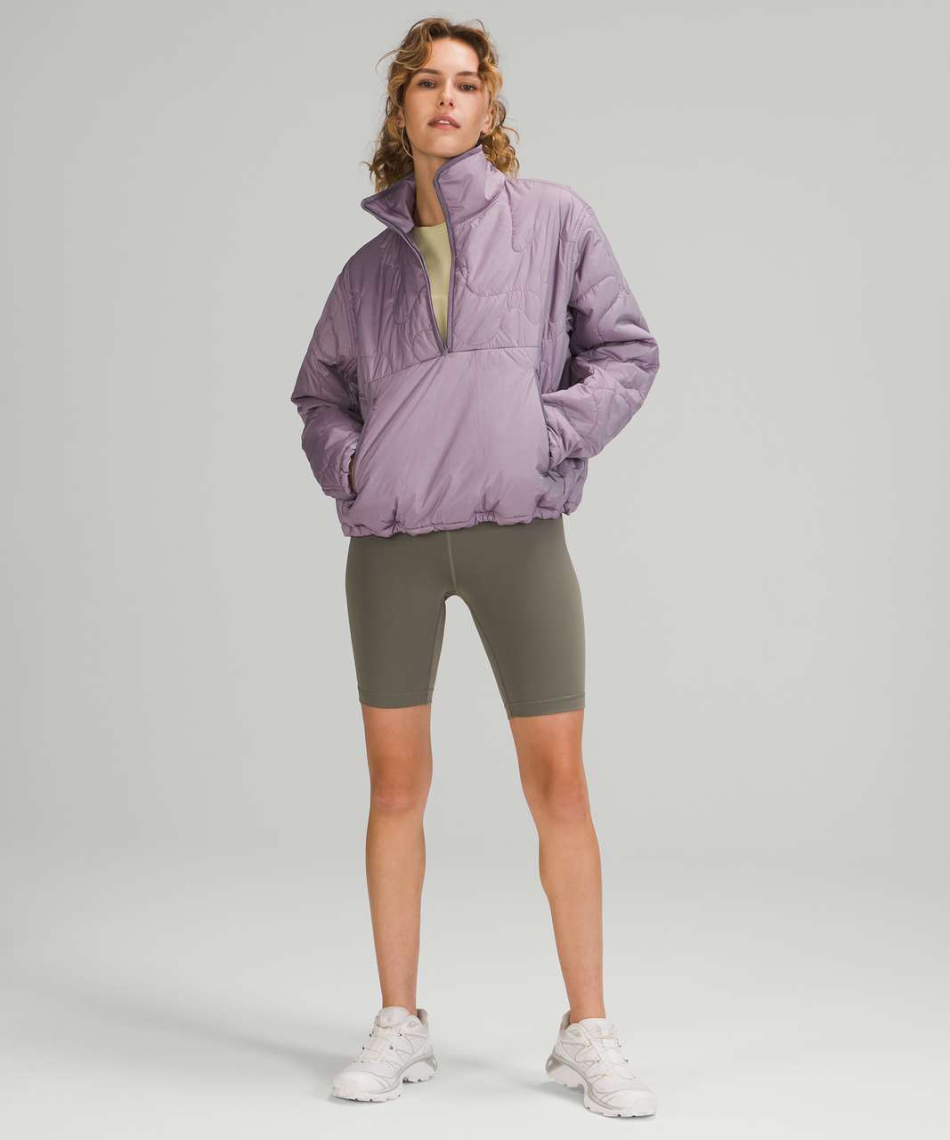 Lululemon Insulated Quilted Pullover Jacket - Heathered Dusky Lavender