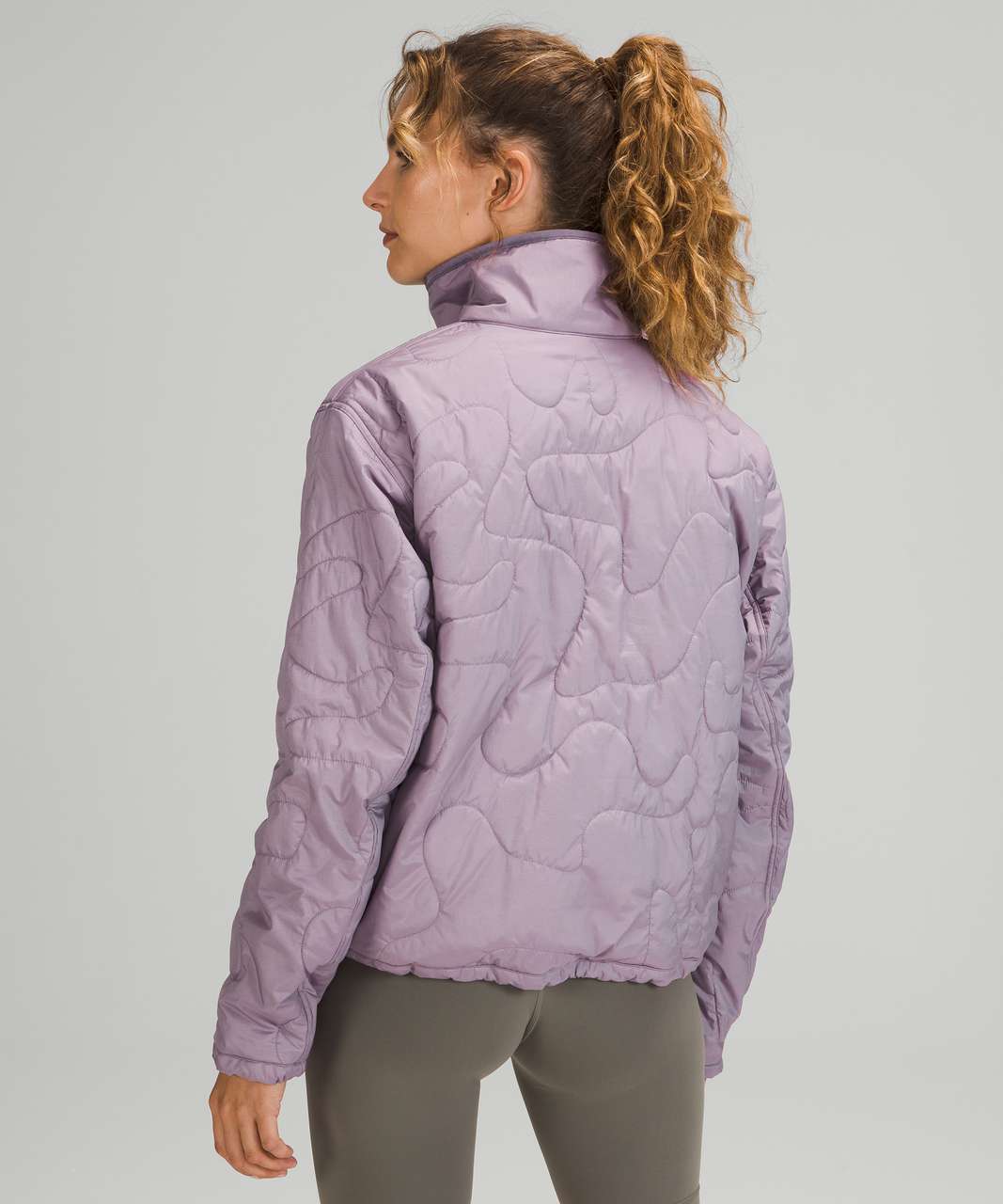 Lululemon Insulated Quilted Pullover Jacket - Heathered Dusky Lavender