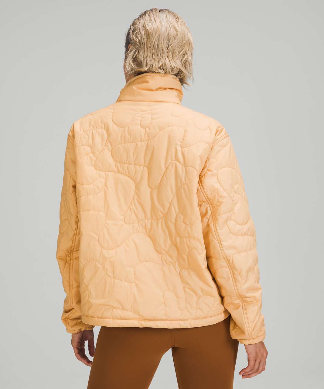 Lululemon Insulated Quilted Pullover Jacket - Heathered Pecan Tan