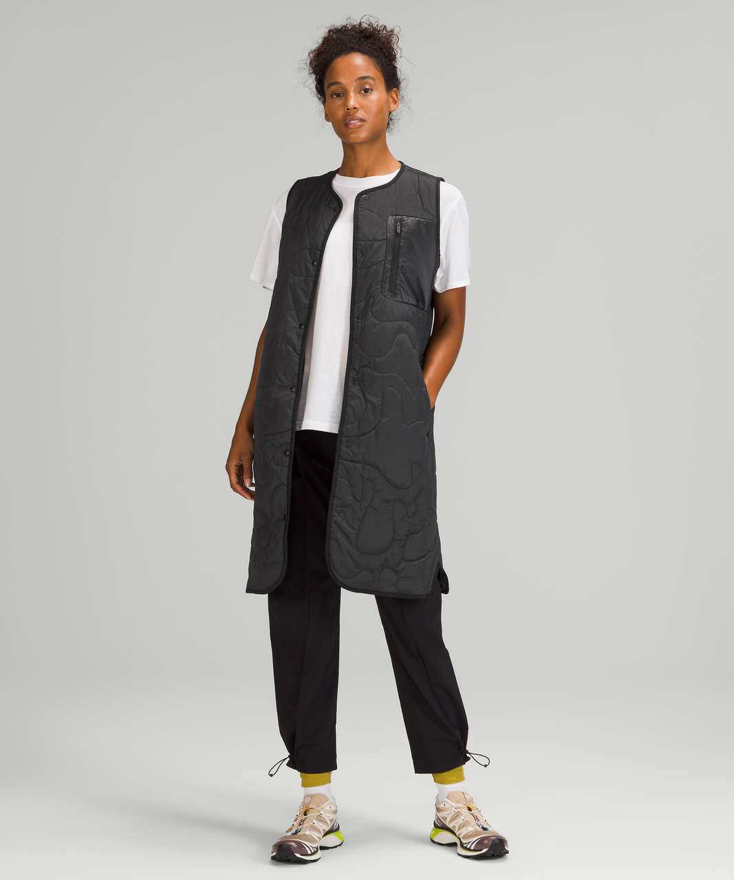 Lululemon Insulated Quilted Long Vest - Heathered Black